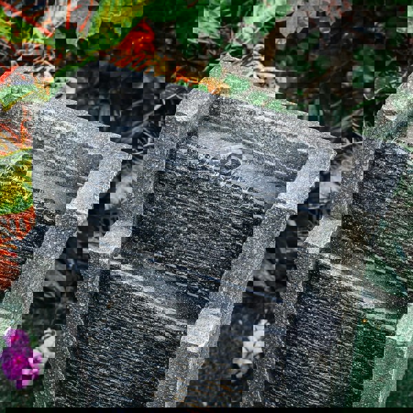 50CM H Slate Effect Modern Waterfall Ornament Garden Water Feature Cascading Tiered Water Fountains Living and Home