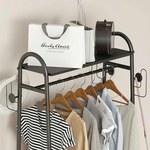 Havendro Heavy Duty Open Wardrobe Double Clothes Rail Garment Hanging Stand