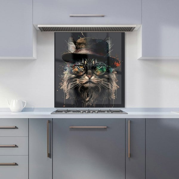 Warren Reed - Designer Maine Coon Cat With GlassesSplashart Kitchen Splashback