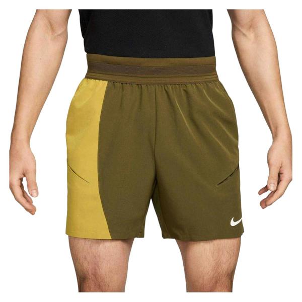 Nike Mens Slam Tennis Shorts - Olive Green - 