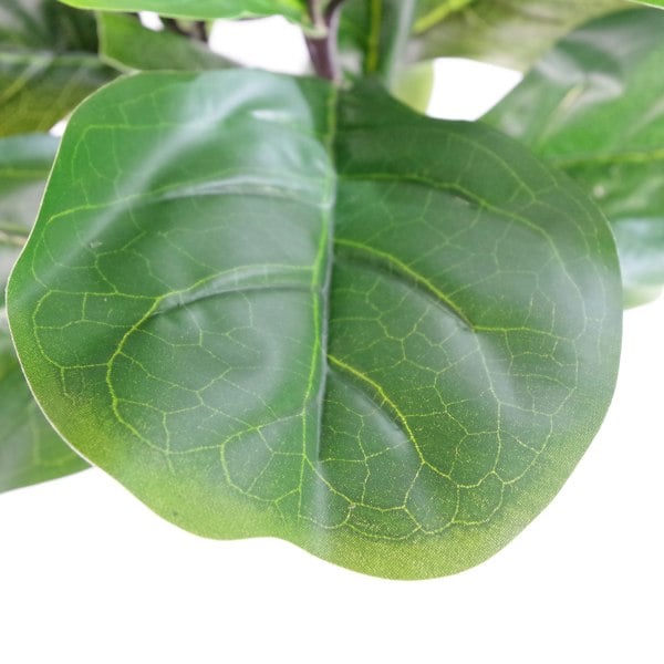 Leaf 120cm (4ft) Large Artificial Fiddle Fig Tree Ficus Evergreen Plant