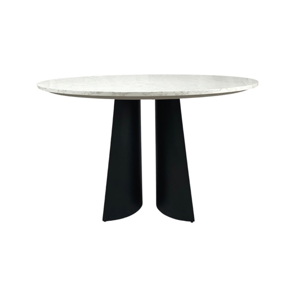 Rosemary Oval Dining Table - Black & White Marble