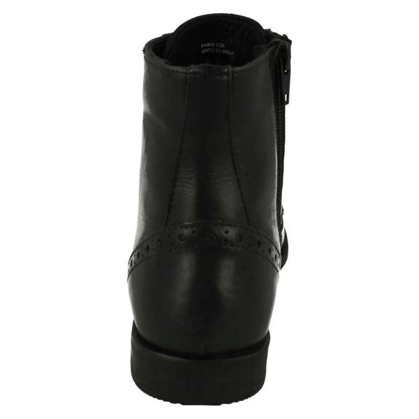 Leather Collection Ladies Leather Collection Brogue Lace Up Detailed Boots F4456