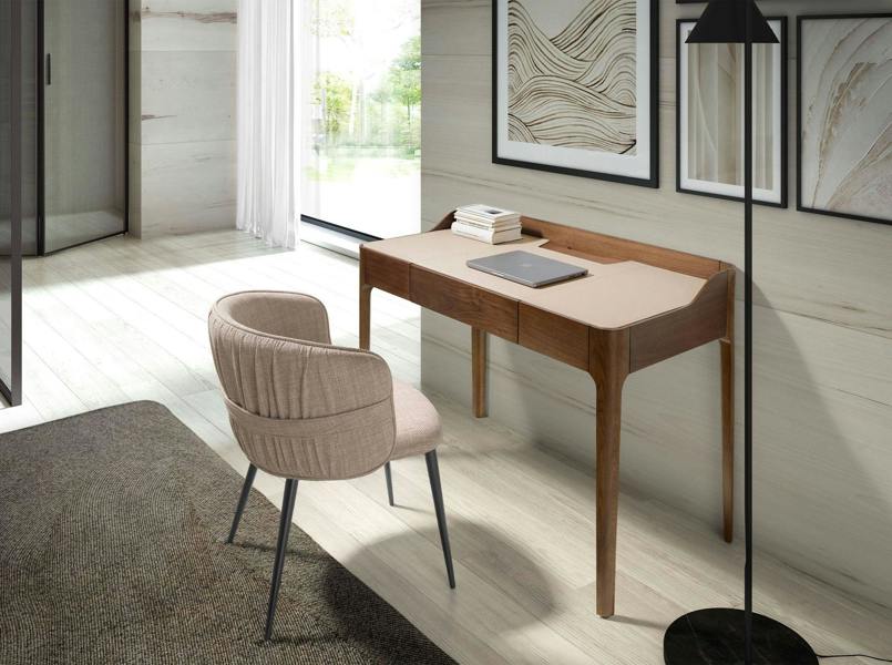 Angel Cerdá Writing desk with leatherette and walnut top 7147