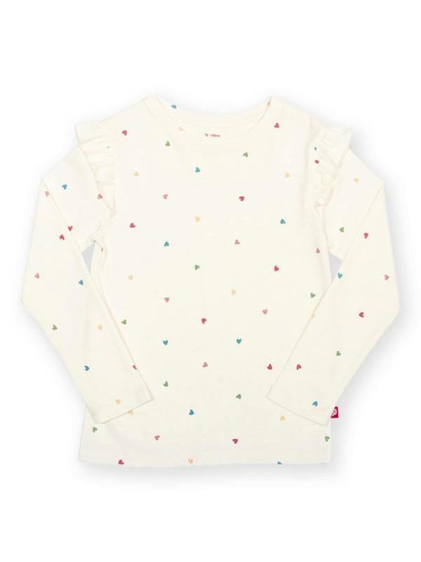 Kite Girls Organic Little Hearts Frill T-Shirt