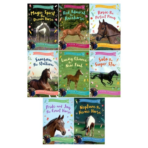 Pippa's Pony Tales 8 Book Set by Pippa Funnell Magic Spirit, Red Admiral, Rosie & more