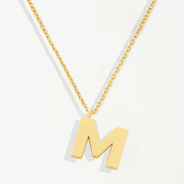 MUCHV Initial Pendant Necklace