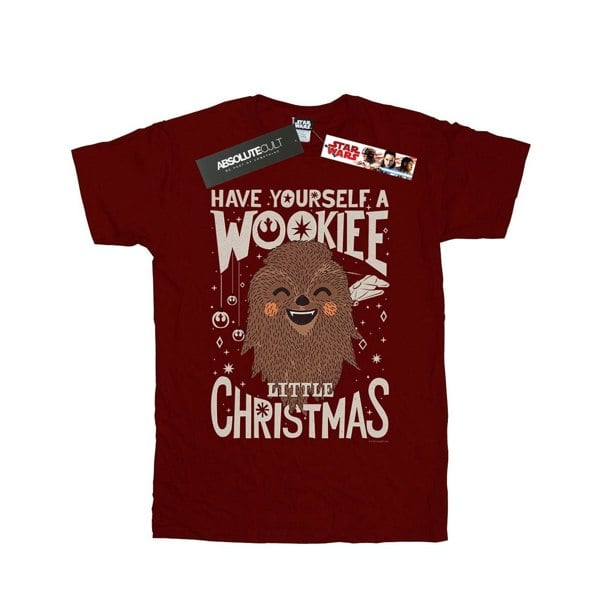 Star Wars Boys Wookiee Little Christmas T-Shirt - Burgundy