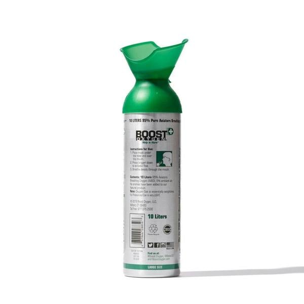 Boost Natural - 95% Pure Oxygen Can 10L Up To 200 Uses, For Health & Breathing - SunVit - D3