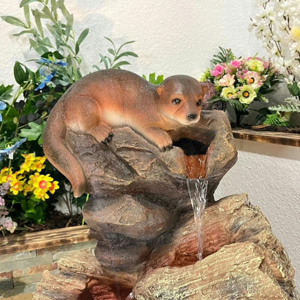 Tranquillity Water Features Curious Otters Animal Animal Fountain Water Feature