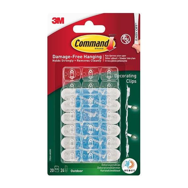 Command 17026H Outdoor Decorating Clips 20pk - One Colour - 