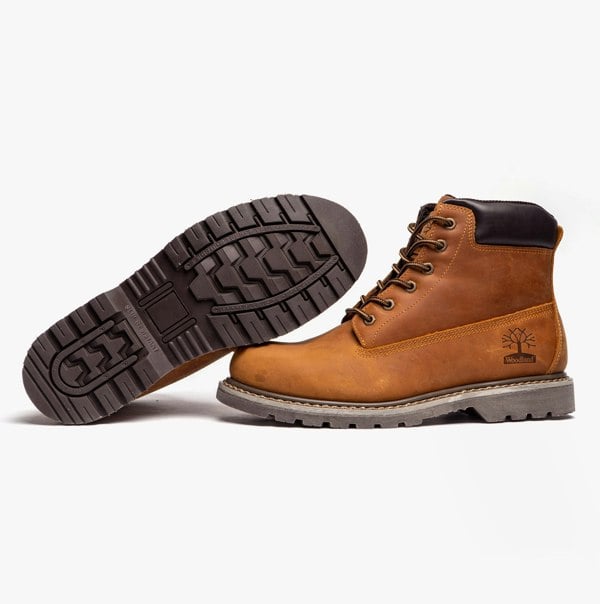 Woodland M030B Mens Horse Leather Boots Light Brown