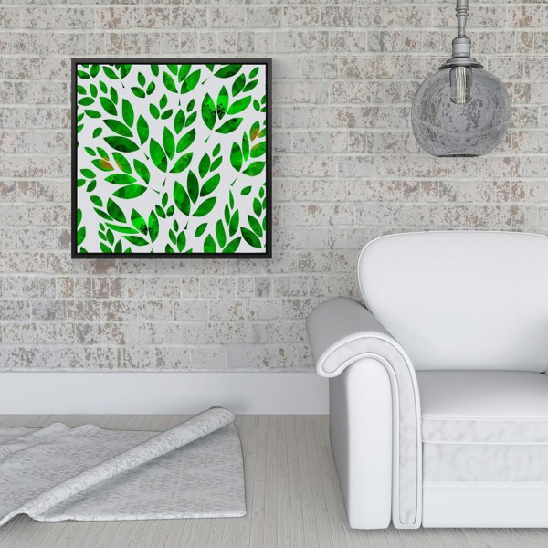 Warren Reed Watercolor Abstract Leaves Framed Canvas