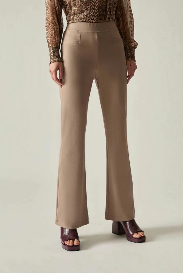 James Lakeland Taupe Bootleg Trousers