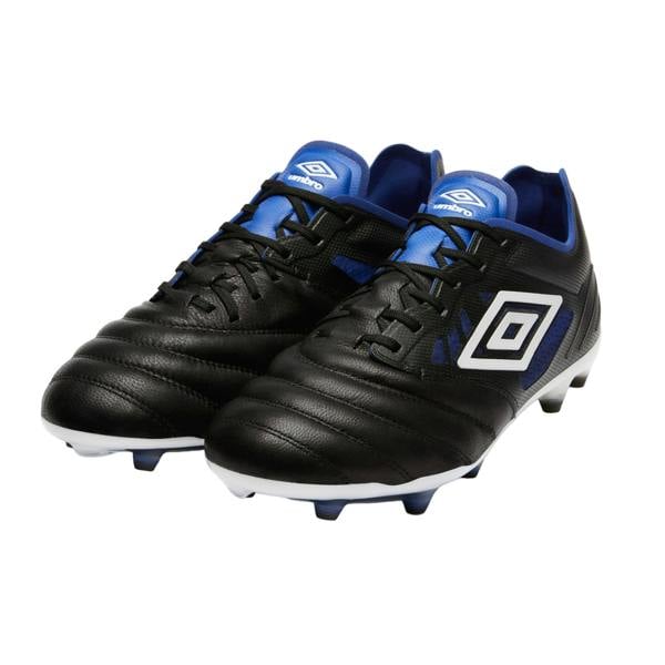 Umbro Mens Tocco IV Pro Leather Firm Ground Football Boots - Black/White/Royal Blue