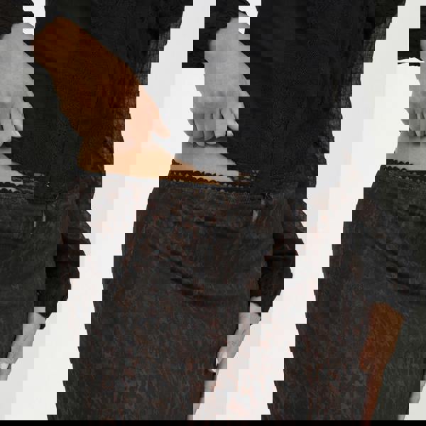 Brave Soul Brown Animal Print Mesh Maxi Skirt - Brown Image 4