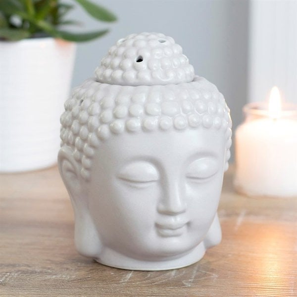 Serano Small Grey Buddha Head Oil Burner
