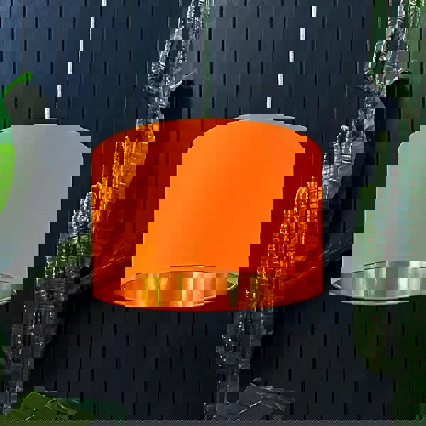 love Frankie cotton lampshade in pumpkin with copper lining