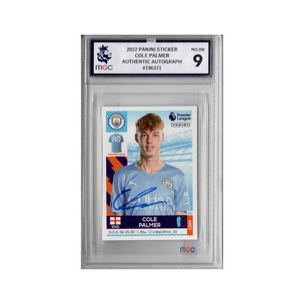 Cole Palmer Signed Manchester City Panini Rookie Sticker