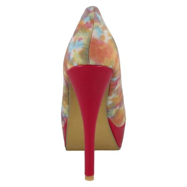 Spot On Ladies Spot On Heeled Platform Court Shoe