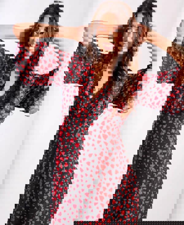 Red Heart Midi Dress