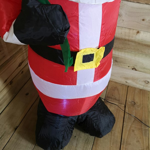 Samuel Alexander 130cm (4ft) Inflatable LED Outdoor Christmas Standing Santa with Gift in Sack
