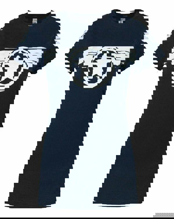 Marvel Womens Blue Captain America Logo Short Sleeved T-Shirt