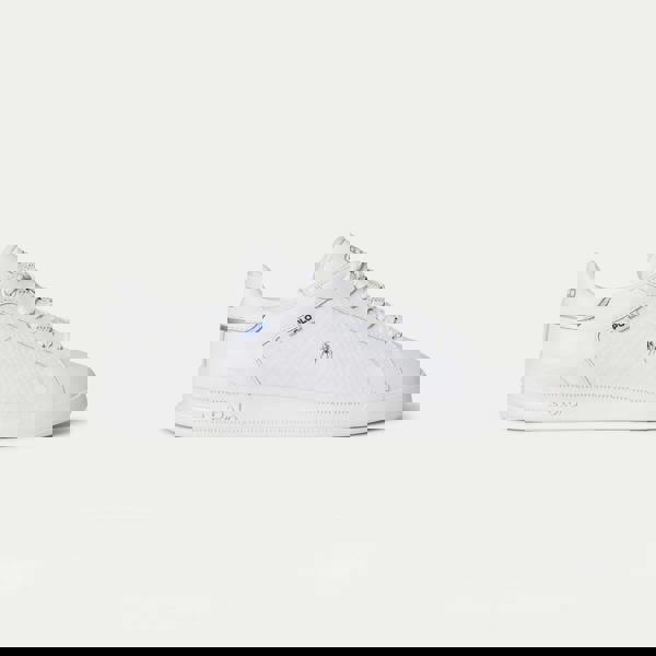 Polo Ralph Lauren Polo Ralph Lauren HRT CT UTILY Mens Court Trainers White/Light Grey