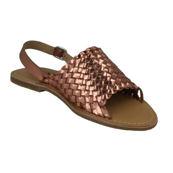 Leather Collection Ladies Leather Collection Weave Vamp Sandals F00188