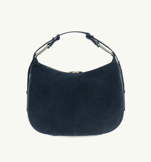 Apatchy London The Charlie Navy Suede Bag