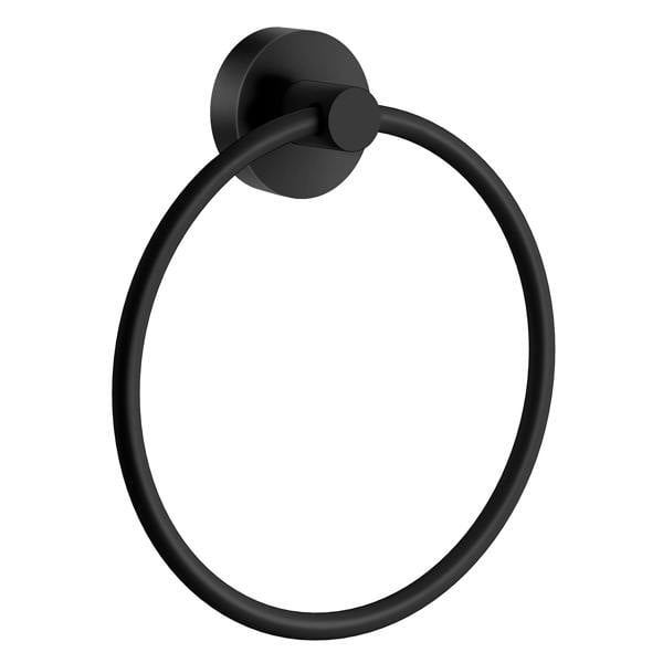 Matt black towel ring