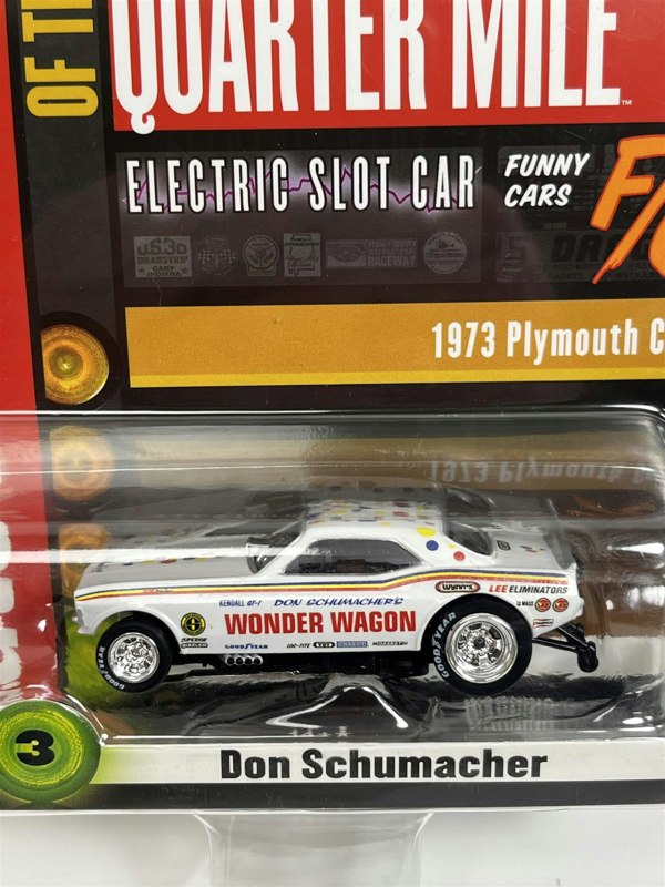 Auto World Slot Cars 1973 Plymouth Cuda Don Schumacher HO Scale Slot Car SC369-3