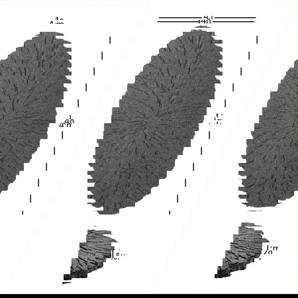 Nicoman Eco-Friendly Garden Stepping Stones - Cracked Log Grey