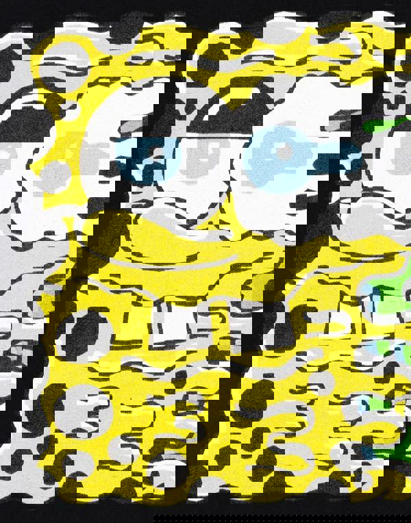 SpongeBob SquarePants Mens Black Spongebob Skull Hoodie