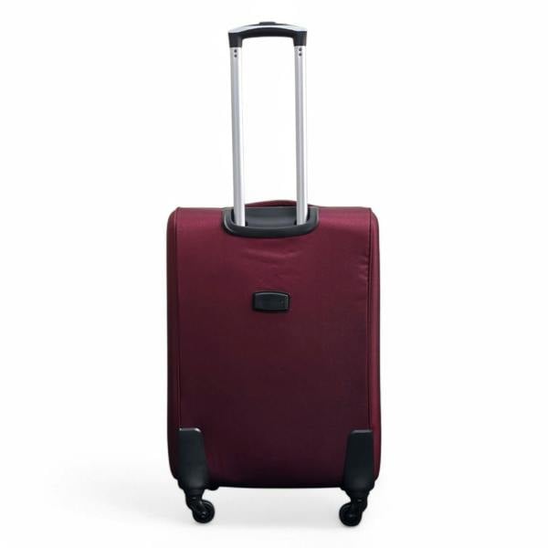 Infinity Luggage Soft Shell Lightweight Nylon Suitcase Set 4 Wheel Travel Case Holiday Bags