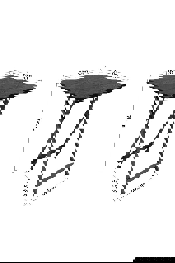 Living and Home 3pcs Folding Table and 2 Chairs Set Indoor Outdoor Bistro Kitchen Dining Set Furniture