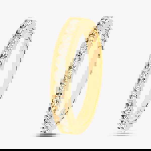 T. H. Baker 9ct Yellow Gold 0.50ct Diamond Channel Set Half Eternity Ring PR03633Y