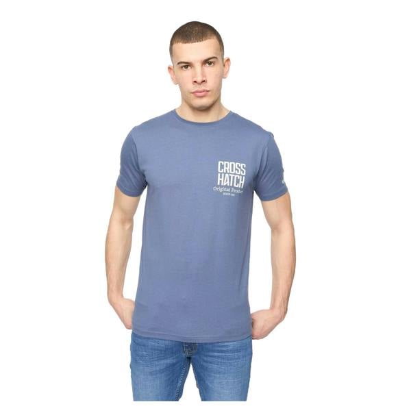 Crosshatch Mens Hoogan T-Shirt - Blue - 