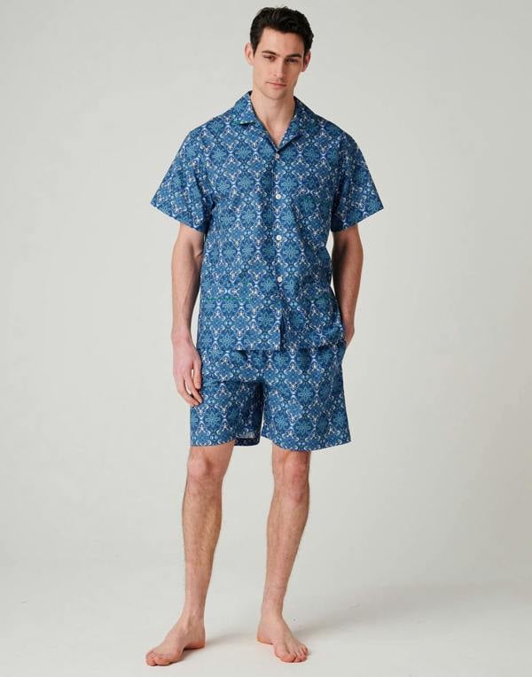 British Boxers Men's Crisp Cotton Short Pyjama Set – Marrakesh Paisley