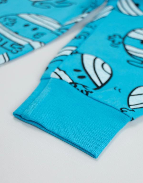 Mr. Men & Little Miss Boys Blue Mr Bump Long Sleeve Long Leg Pyjama Set