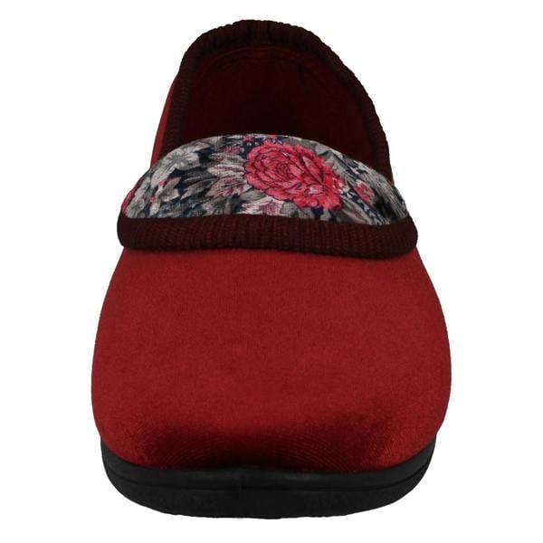 Spot On Ladies Spot On Floral Pattern Slippers