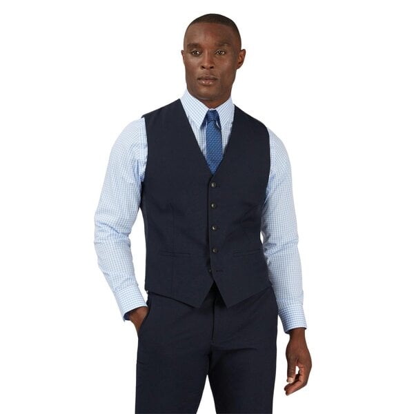 Limehaus Slim Fit Navy Waistcoat