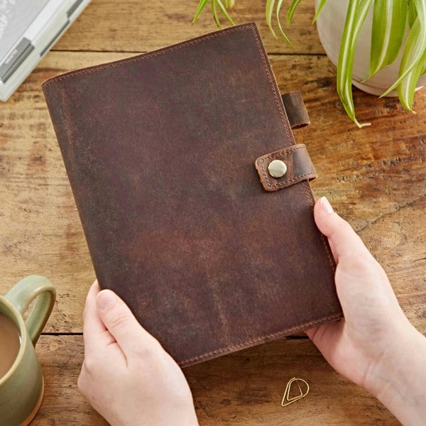 Paper High Buffalo Leather Refillable Journal