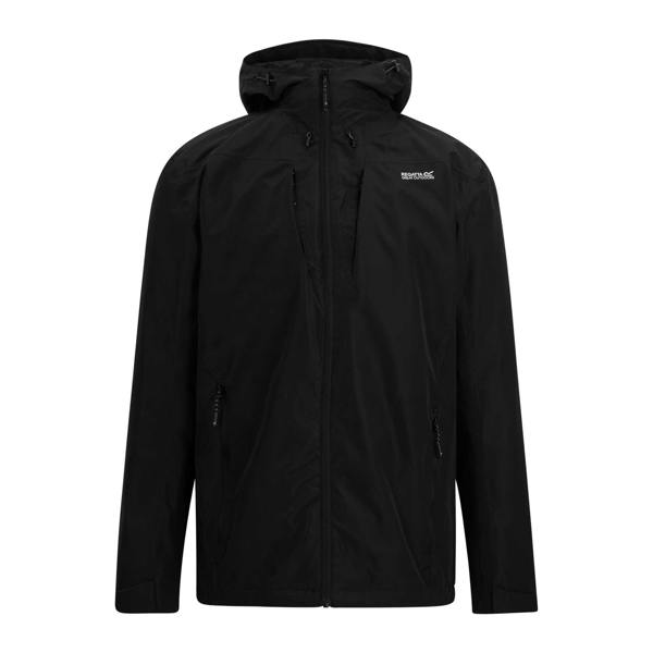 Regatta Mens Calderdale Colour Block Waterproof Jacket - Black - 