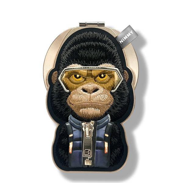 Nimmy Friends Nimmy Cool & Cute 2.0 Gorilla Embroidery Magnetic Stand with MagSafe Black - N-KM-BSZJ-016
