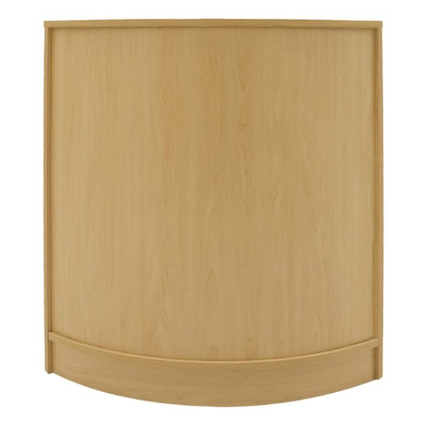 Curved maple countertop with a smooth finish, designed for the Adonis LED Shop Counter Set, ideal for retail displays and showcases