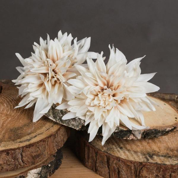Wyld Haus Set of 3 Artificial Flowers Blush Dahlia Stems