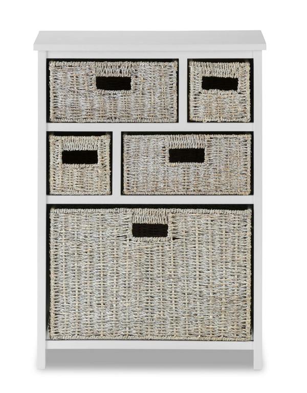 Statement Furniture Tetbury 5 Drawer Storage Unit with Baskets Assembled