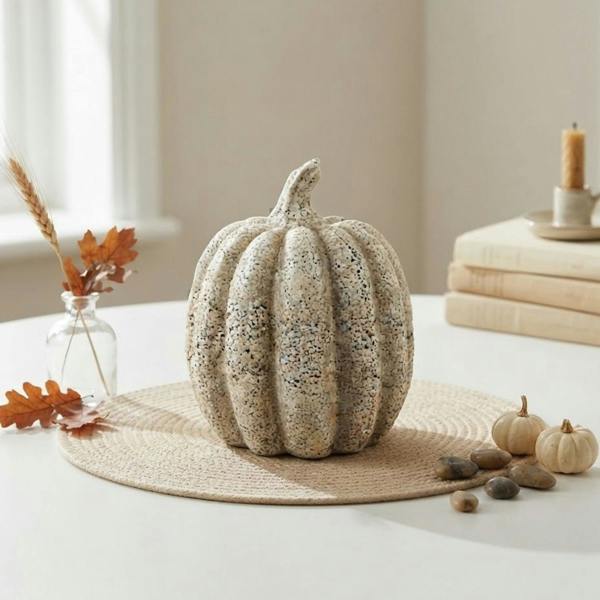 Garden Greatness Speckled Pumpkin Table Ornament