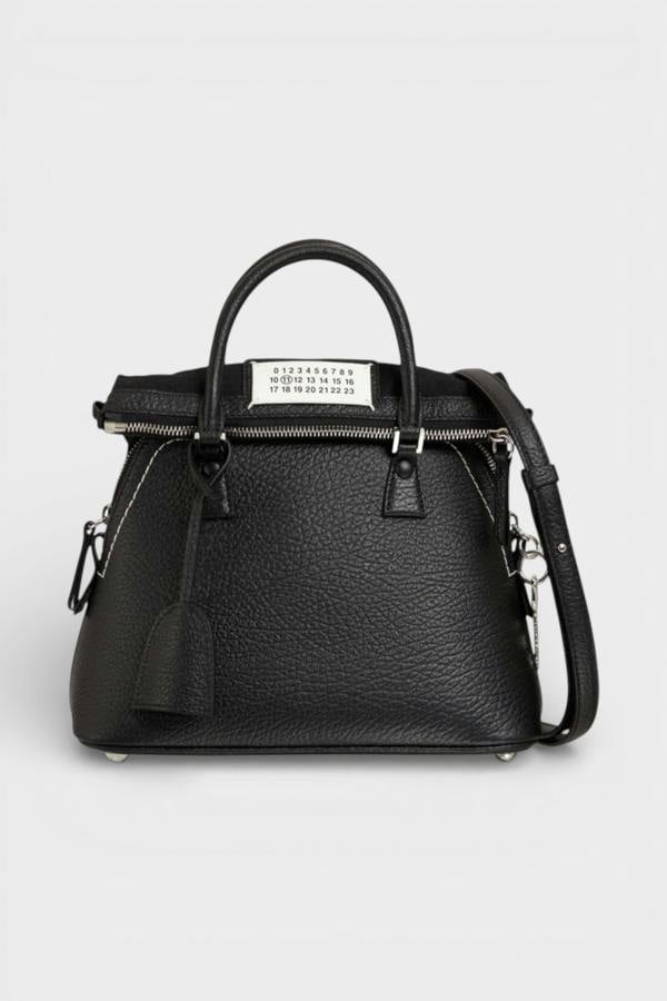 Maison Margiela Mini 5AC Grained Leather Top Handle Bag Black
